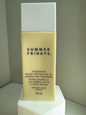 Summer Fridays ShadeDrops SPF 30 Mineral Milk Sunscreen 50mL BNIB